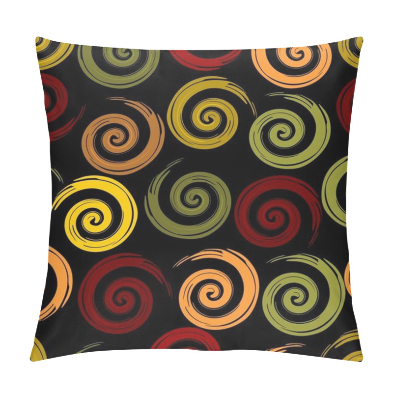 Personality  Seamless background with spirale motif in autumn colors pillow covers