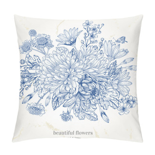 Personality  Bouquet Of Flowers Pillow Covers