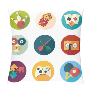 Personality  Game And Entertainment Icons Pillow Covers