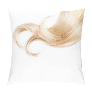 Personality  Healthy Blond Hair Isolated On White Pillow Covers