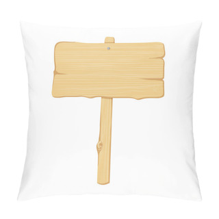 Personality  Light Wooden Sign Isolated On The White Background Pillow Covers