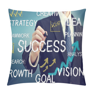 Personality  Businessman Writing Business Themed Texts Pillow Covers