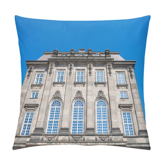 Personality  Low Angle View Of Historical Christiansborg Palace And Clear Blue Sky, Copenhagen, Denmark Pillow Covers