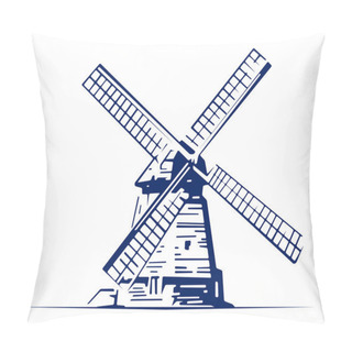 Personality  Mill Emblem Pillow Covers