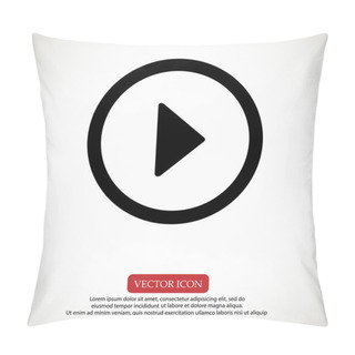 Personality  Play Button Icon Pillow Covers