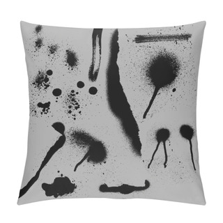 Personality  Black Ink Drops Pillow Covers