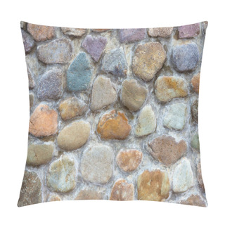 Personality  Small Rocks Placed  In Order To Beautiful And Fastened By Cement. Use A Flooring And Walls, Decorative Home And Garden. Pillow Covers