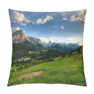 Personality  Panoramic View At Scuol Pillow Covers