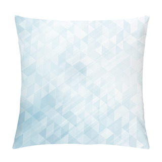 Personality  Abstract Striped Geometric Triangles Pattern Light Blue Color Background And Texture With Lighting Effect. Vector Illustration Pillow Covers