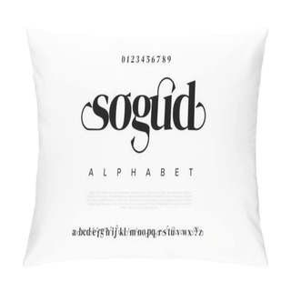 Personality  Black And White Font. Pillow Covers