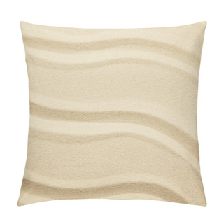 Personality  Close Up Of Golden Textured Sandy Beach In Summer  Pillow Covers