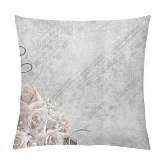 Personality Wedding Day Background With Roses And Notes Pillow Covers