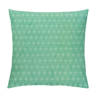 Personality  Set Of Light Green Stars In Circles On Green  Pillow Covers