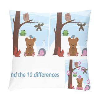 Personality  Woodland Animals Kids Educational Puzzle Pillow Covers
