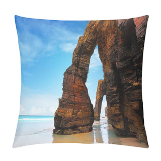 Personality  Playa Las Catedrales Catedrais Beach In Ribadeo Galicia Of Lugo Spain Pillow Covers