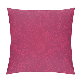 Personality  Flowers, Birds And Butterflies. Pillow Covers