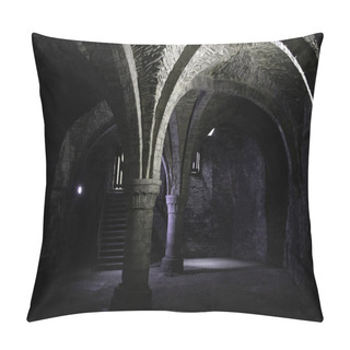 Personality  Interior Of Dungeon In Ancient Castle, Construction And Architecture Pillow Covers