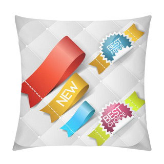Personality  Vector Stickers Set With Best Choice Message. Pillow Covers