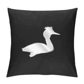 Personality  Bird Grebe Shape Silver Plated Metallic Icon Pillow Covers