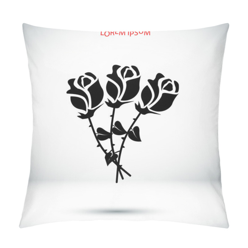 Personality  simple roses icon pillow covers