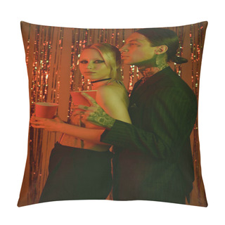 Personality  A Couple Standing Together At A Rave Party Pillow Covers