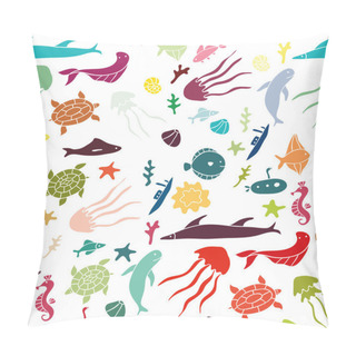 Personality  Under The Sea Seamless Pattern Pillow Covers