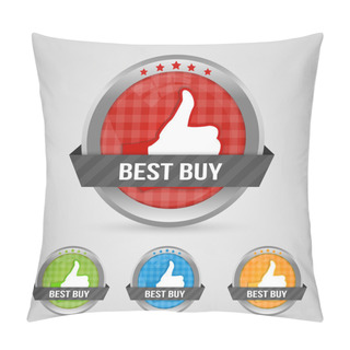 Personality  Vector Illustratin Of Best Buy Sticky Labels. Pillow Covers