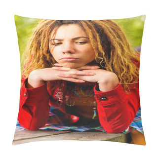 Personality  Girl With Dreadlocks Longs Pillow Covers