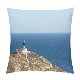 Personality  Revellata Lighthouse Near Calvi In Corsica Pillow Covers