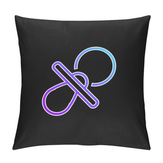 Personality  Baby Pacifier Outline Blue Gradient Vector Icon Pillow Covers