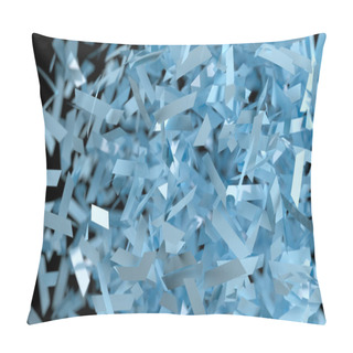 Personality  Flying Chaotic Blue Particles Pillow Covers