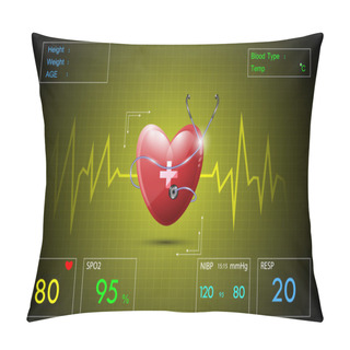 Personality  Medical Ecg Cardiogram Screen  Pillow Covers