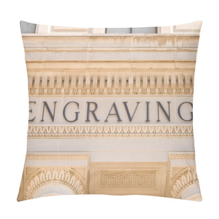 Personality  Word Engraving Government Building Washington DC Pillow Covers