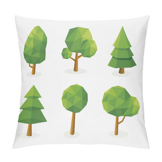 Personality  Trees And Environment Vector Set Pillow Covers