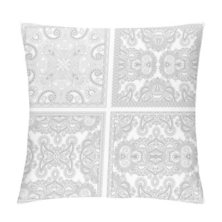 Personality  Unique Coloring Book Square Page Set For Adults Pillow Covers