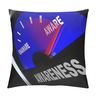 Personality  Awarenes Fuel Gauge Aware Rising Improving Knowledge Pillow Covers