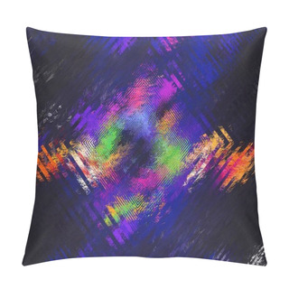 Personality  Abstract Colorful Geometrical Artwork,Abstract Graphical Art Background Texture,Modern Conceptual Art,Synthwave Aesthetic Poster Print,3D Rendering,3D Illustration Pillow Covers
