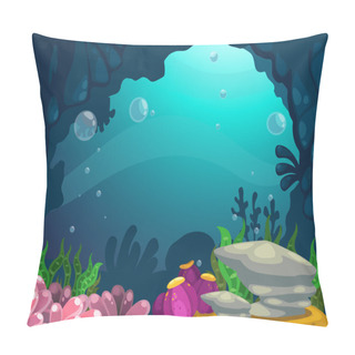 Personality  Under The Sea Background Vector Pillow Covers