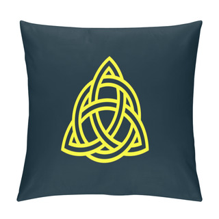 Personality  Triquetra. Trinity Knot. Celtic Symbol Of Eternity. Vector Illustration Pillow Covers