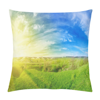 Personality  Sunset In The Summer In Countryside Pillow Covers