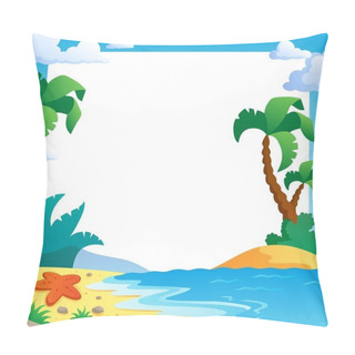 Personality Beach Theme Frame 1 Pillow Covers