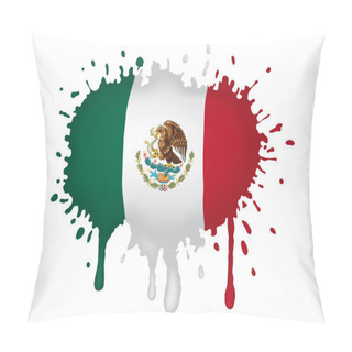 Personality  Sketch Mexican Flag Pillow Covers