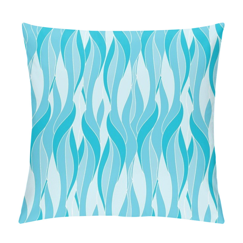 Personality  Sea Waves Abstract Seamless Pattern Pillow Covers