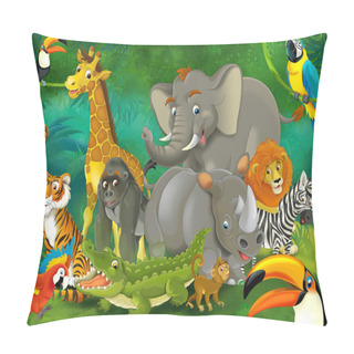 Personality  Cartoon Safari - Illustration For The Children Pillow Covers