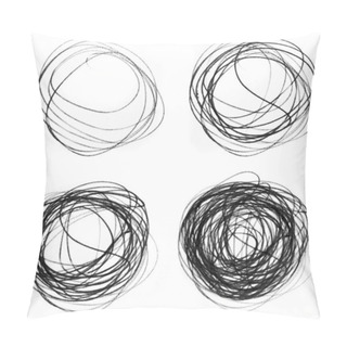 Personality  Scribble Circles Pillow Covers