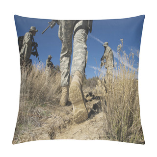 Personality  Soldiers Walking In Desert Pillow Covers