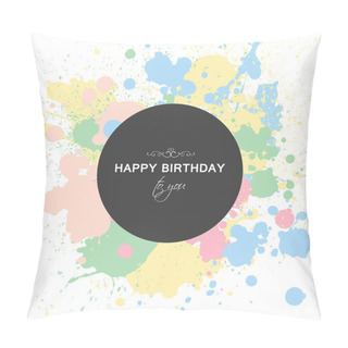Personality  Vector Happy Birthday Greeting Card Pillow Covers