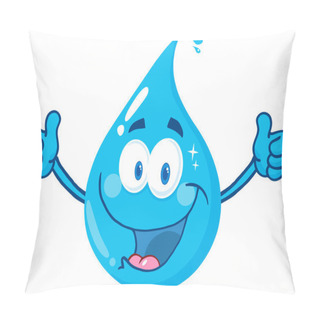 Personality  Happy Water Drop Character Pillow Covers