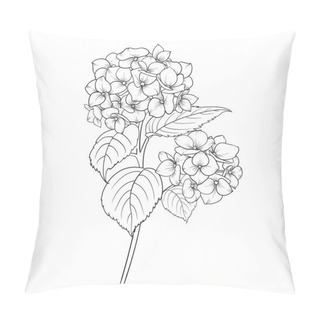 Personality  Blooming Flower Hydrangea. Pillow Covers