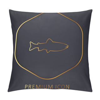 Personality  Amago Fish Shape Golden Line Premium Logo Or Icon Pillow Covers